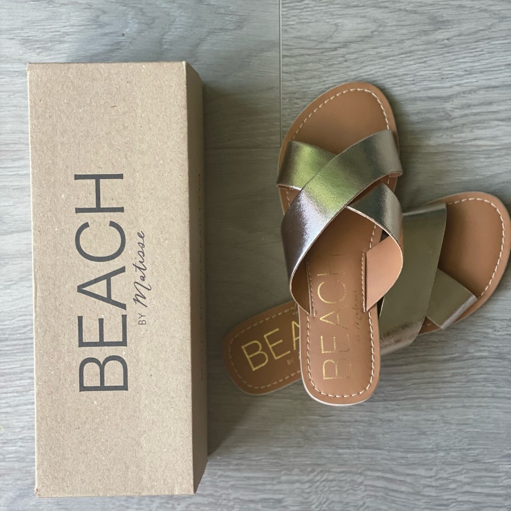 Gold/Leather BEACH by Matisse Sandals 😊